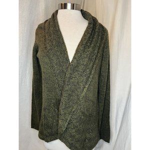 KAREN SCOTT Women's Cardigan Size Medium Green Long sleeve Acrylic  RN#  92054